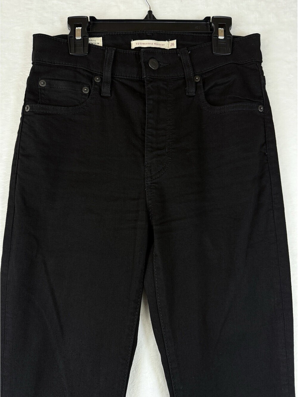 Levis 725 High Rise Bootcut 26 Jeans Womens Black 26x32 Levi’s Boot Cut